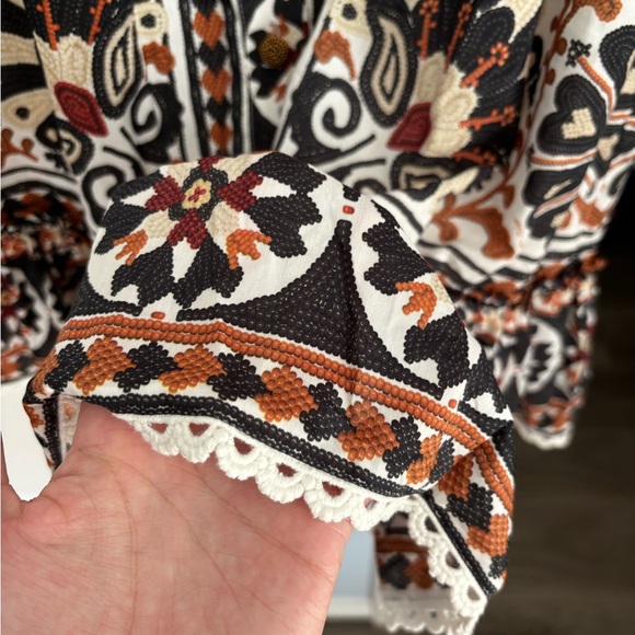 Farm Rio Flower Fan Tapestry Dress L - Picture 9 of 13